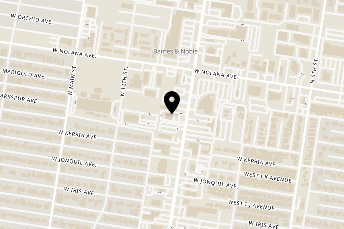 Map showing the location of Il Forno a Legna on 3817 N 10th St #5 in McAllen
